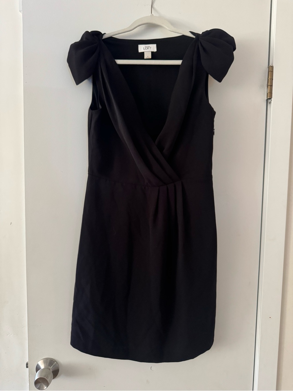 LOFT Black Mini Dress Size 4 Like New